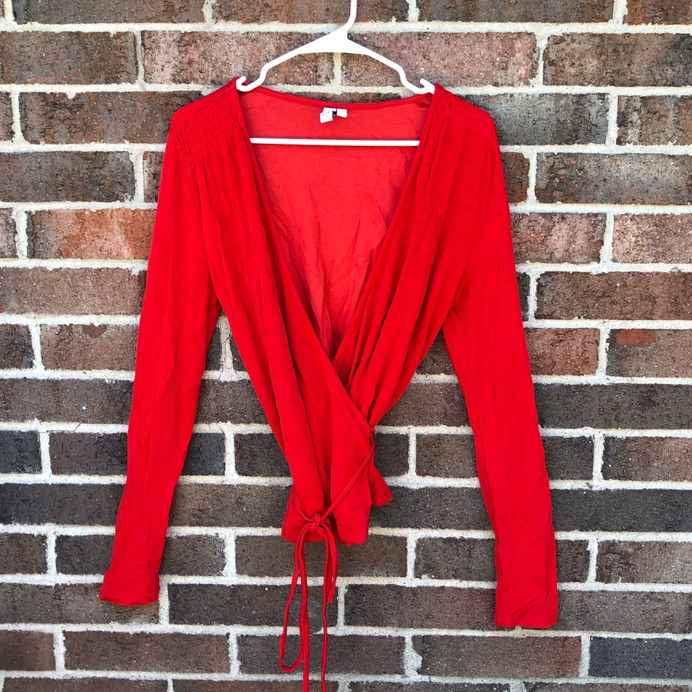 & Other Stories red wrap top